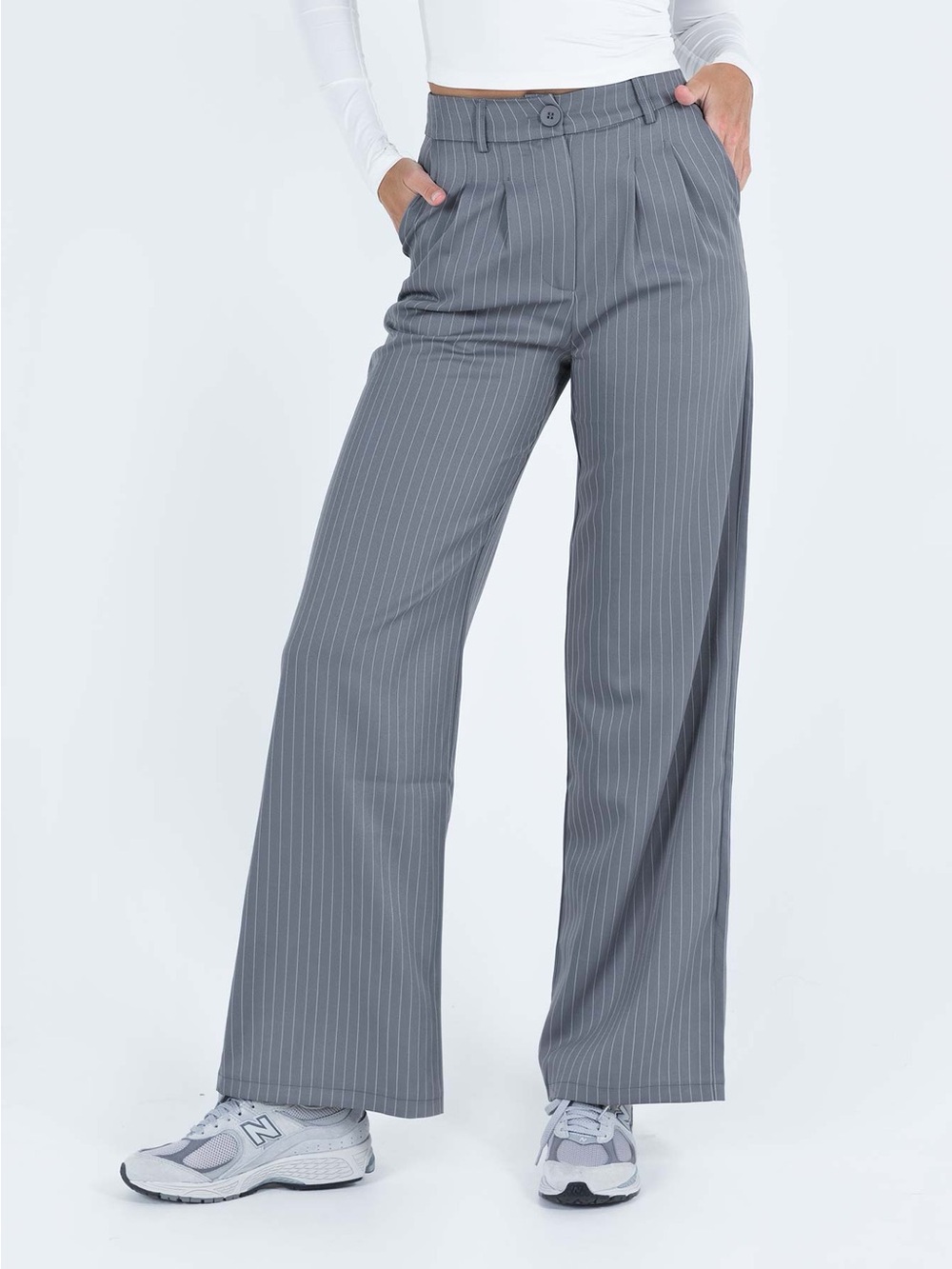Archer Pants Pinstripe Grey